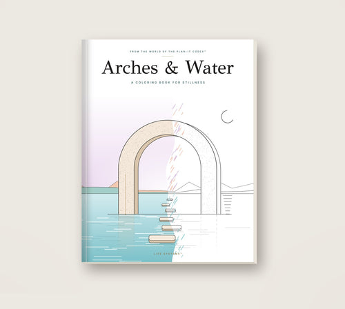 Arches & Water coloring book mockup
