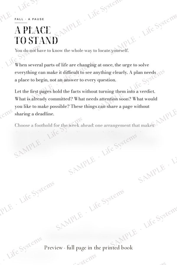 Sample page: A Place to Stand essay (preview, watermarked)