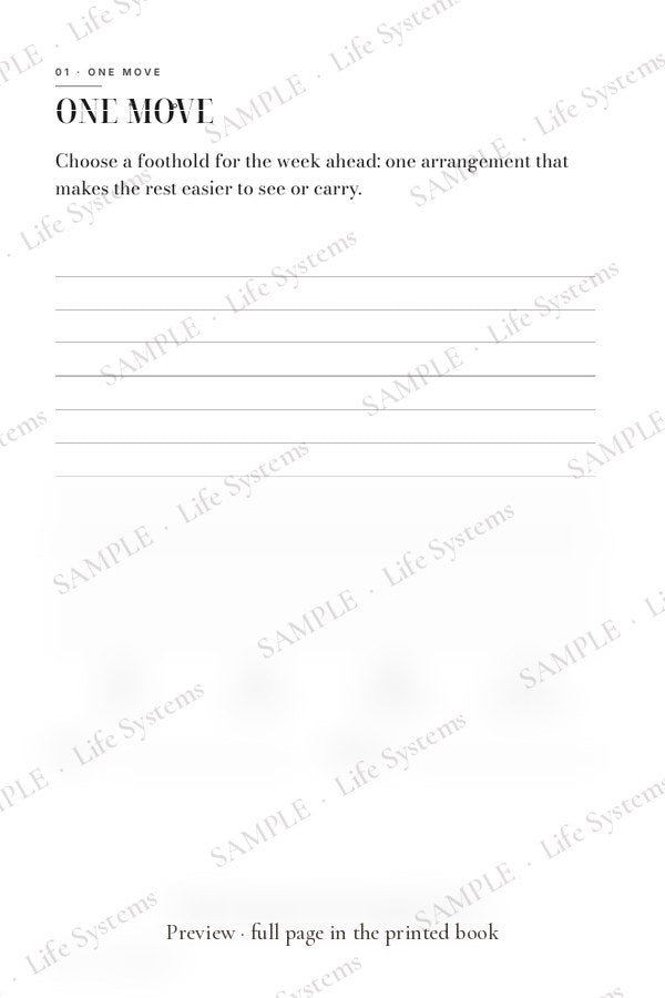 Sample page: One Move (preview, watermarked)